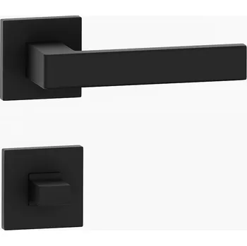 Dveřní kování Italská klika Spigola QR SL černá matná + WC rozety