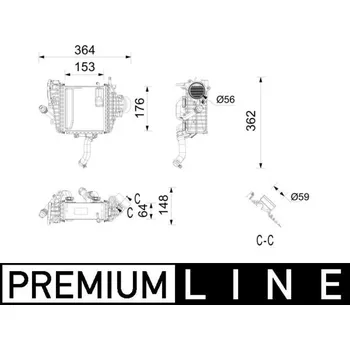 Motor automobilu Chladič turba MAHLE CI 737 000P