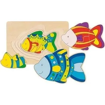 Puzzle Puzzle Goki 11 dílků Vrstvené puzzle - Rybičky