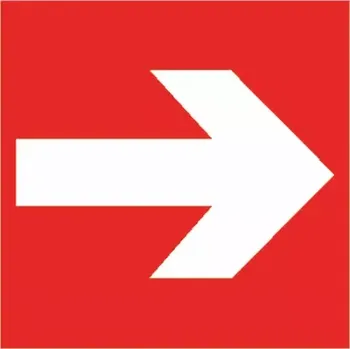 Kancelář Velkoformátová tabulka – Ukazatel směru doprava/doleva, 40 × 40 cm