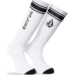 volcom Pánské ponožky high stripe crew socks white