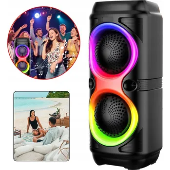 Bluetooth reproduktor GŁOŚNIK BOOMBOX PRZENOŚNY LED FUNKCE KARAOKE BLUETOOTH FM RÁDIO S USB