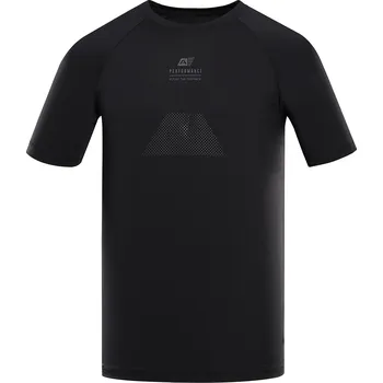 Pánské tričko Pánské sportovní triko ALPINE PRO Mols černé Velikost: L