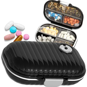 Lékárnička Camerazar Krabička, pouzdro, organizér na léky, 7 dní, elegantní černá