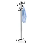 Věšák, kov, černá, 80609-A BK