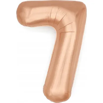 Balónek Fóliový balónek ČÍSLICE 7 ROSE GOLD Růžové Zlato 100 cm - XXL velký balónek na hélium