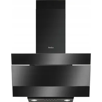 Digestoř Komínový odsavač par Amica 60 cm OKC624S černý sklo (černé sklo)