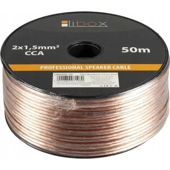 elektrický kabel Reproduktorový kabel Libox LB0008-50 2 x 1,5 mm2, 50 m