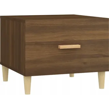 Konferenční stolek Konferenční stolek hnědý dub 50 x 50 x 40 cm se zásuvkou