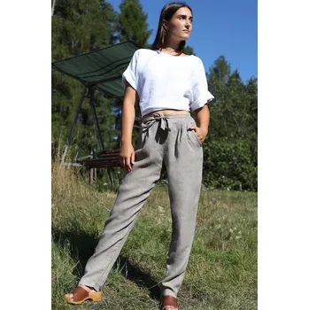 Dámské kalhoty TopMode 100 % lněné kalhoty 1013472