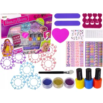 kreativní sada VELKÁ SADA NA MALOVÁNÍ NEHTŮ STUDIO PRO DĚTI LAKY SAMOLEPKY