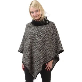 Dámské pončo TopMode Vlněné pončo se vzorem 899577