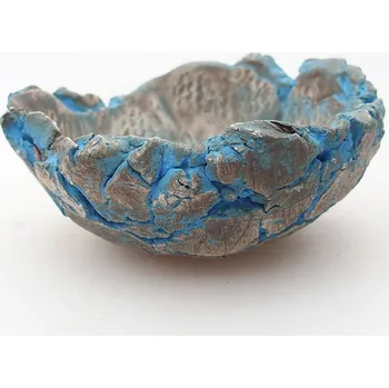 Květináč Keramická Skořápka 10,5 x 10,5 x 5 cm modrá