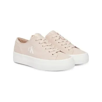 Dámské tenisky Sneakersy Calvin Klein Jeans Vulc Flatform Low Canvas Mg YW0YW01763 Růžová 36