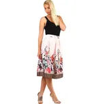 TopMode Dámská skládaná áčková retro sukně s potiskem 335542