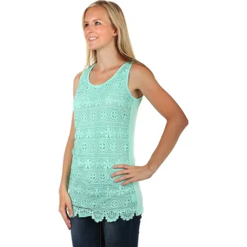 TopMode Dámské prodloužené krajkové tílko 66988