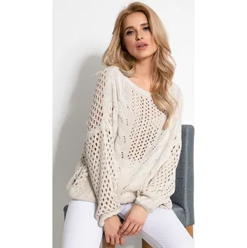 Dámský svetr TopMode Lehký dámský děrovaný svetřík se vzorem 650958