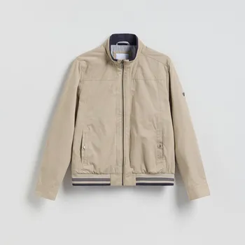 Dámský kabát Reserved - Bomber bunda se stojáčkem - béžová - 437HZ-80X - 437HZ-80X-L