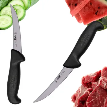 Kuchyňský nůž JMB NŮŽ Z POLO Pružné OCELI ČERNÝ 12,5 CM BK17125SF