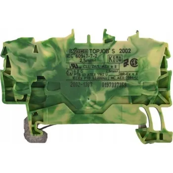 Ochranná řadová svorka na DIN lištu 2,5mm2 2002-1307