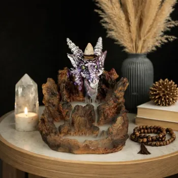 Aroma lampa Fontána na tekoucí dým LED - Fialový drak