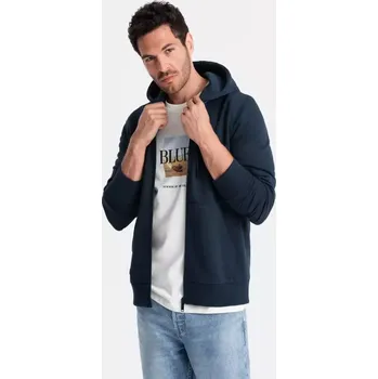 Pánská móda Pánská mikina OMBRE OM-SSBZ-0160 NAVY BLUE XXL