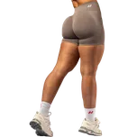 High-waist push-up šortky POWER 893 světle hnědé - L