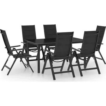 Zahradní sestava vidaXL 7dílný zahradní jídelní set hliník antracitový [3070638]