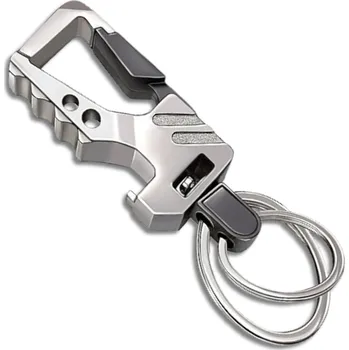 Pánská kovová klíčenka s otvírákem na lahve, délka 8,5 cm, šířka 2,5 cm