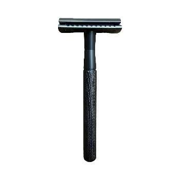 Pandoo Kovový holicí strojek bez stojanu a 10 ks žiletek černý