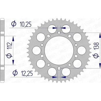 Nářadí na motocykly Řetězové kolo AFAM 11509-47