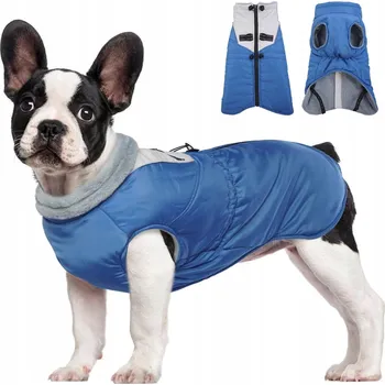 Obleček pro psa Obleček Bunda Kabát pro Psa Zimní Teplý Voděodolný Modrý L