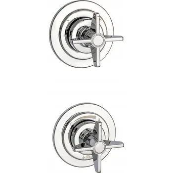 Vodovodní baterie Dvouventilová nástěnná sprchová baterie Deante TEMISTO stříbrná