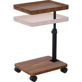 Konferenční stolek NASTAVITELNÝ PŘÍRUČNÍ STOLEK NA KOLEČKÁCH DO OBÝVACÍHO POKOJE 40X30 CM