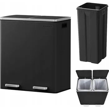 Odpadkový koš Koše na tříděný odpad Songmics 60 l, 2-komorový