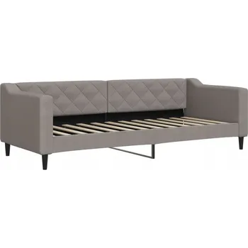 Pohovka Rozkládací pohovka 223x90x67 cm, taupe (šedohnědá), látka polyester, kov, dřevo