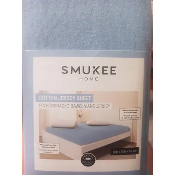 Prostěradlo Smukee prostěradlo Jersey 200x200x25 cm. Bavlna. Modré.