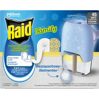Přípravek proti hmyzu Raid Family Elektrický odpařovač s tekutou náplní proti komárům 27 ml