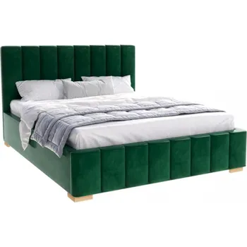 Postel Čalouněná postel AUSTIN 90x200 cm Zelená Trinity s úložným prostorem kovový rošt