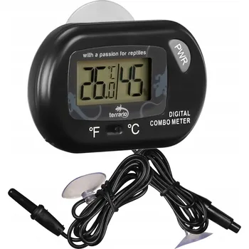 TEPLOMĚR VLHKOMĚR HYGROMETR DO TERÁRIA DIGITÁLNÍ LCD SONDY