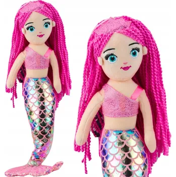 plyšák PLYŠOVÁ MOŘSKÁ PANNA PLYŠÁK HOLOGRAFICKÝ OCAS RŮŽOVÁ 48 CM