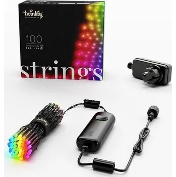 Stojací lampa Twinkly Strings 100 LED RGB, LED světýlka pro venkovní i vnitřní použití, chytrá LED světla,