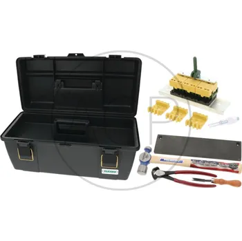 Sada nářadí Sada nářadí 125 mm montážní sada, obsahuje kladivo, kleště, rovinu pásu, desku pro nastavení sponek, instalační nástroj