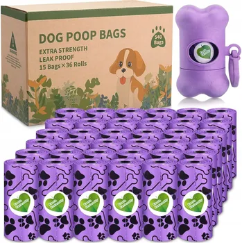 sáček na exkrement Sáčky na psí exkrementy s dávkovačem, 36 rolí, 540 sáčků