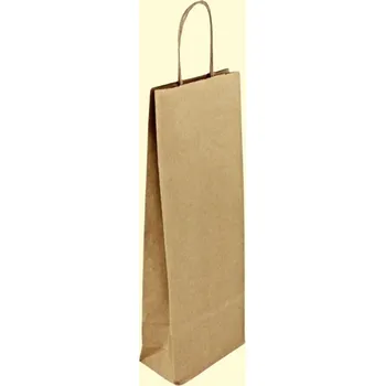 Taška na víno hnědá rýhovaná Mosela 14x8x39 OD007