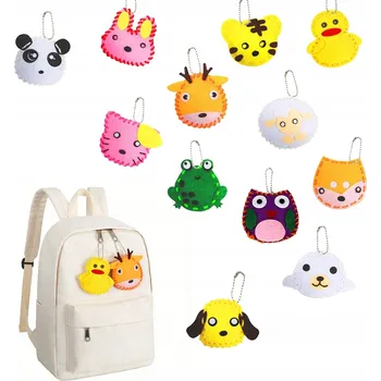 kreativní sada 12 KS KREATIVNÍ SADA PRO DĚTI K ŠITÍ, VYŠÍVÁNÍ A VÝROBĚ PŘÍVĚSKŮ NA KLÍČE