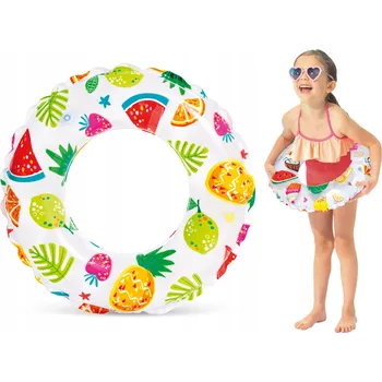 Nafukovací kruh Nafukovací dětský kruh do bazénu vodního bazénu Intex 59230, ananas, meloun, rybičky