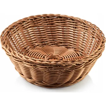 chlebník Ratanový košík na pečivo, ovoce a příbory, hnědý - Do kuchyně a jídelny