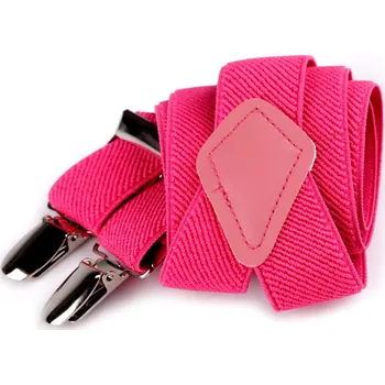 Kšandy Dětské šle jednobarevné, střední, 14 pink