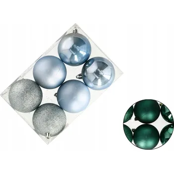 Vánoční dekorace Vánoční baňky na stromeček 7cm 6 Ks mátově modré